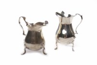 Lot 559 - BALUSTER SILVER CREAM JUG OF GEORGE III DESIGN...