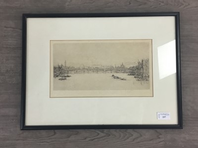 Lot 257 - AN ETCHING OF THE THAMES