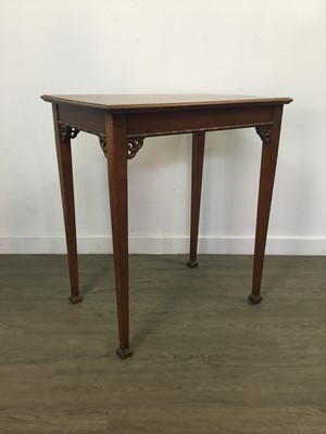 Lot 251 - A MAHOGANY SIDE TABLE