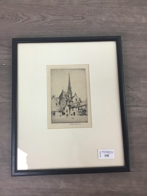 Lot 258 - AN ETCHING BY ROBERT HOUSTON