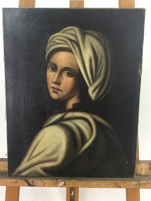 Lot 290 - PORTRAIT OF BEATRICE CENCI, AN OIL AFTER GUIDO RENI