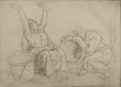 Lot 279 - TWO ETCHINGS AND TWO SKETCHES BY WILLIAM STRANG