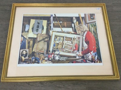Lot 291 - THE PICTURE FRAMER, A LIMITED EDITION PRINT BY WILLIAM PERCY MUNDY