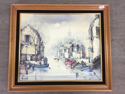 Lot 304 - TOWN WATERS, AN OIL BY JORGE AGULIAR ARGON