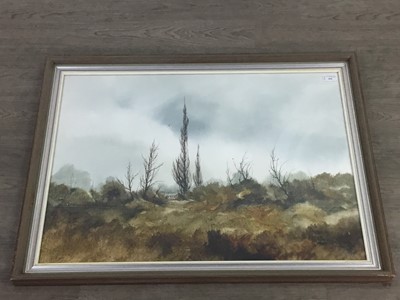 Lot 294 - CYPRESS TREES, A WATERCOLOUR BY PHYLIS DEL VECCHIO