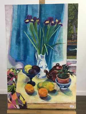 Lot 324 - STILL LIFE WITH JUG, AN OIL BY LORNA BOYLE