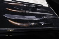 Lot 566 - SET OF SIX GEORGE V SILVER PASTRY FORKS...