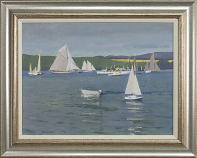 Lot 276 - FIFE YACHTS AT LARGS, AN OIL BY