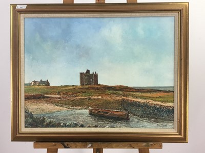 Lot 287 - PORTENCROSS CASTLE, AN OIL BY ROBERT GOULD