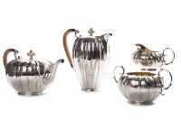 Lot 567 - FINE EDWARDIAN SILVER TEA SERVICE comprising a...