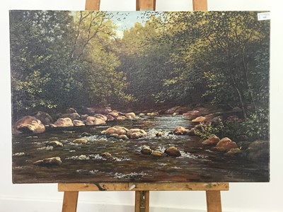 Lot 308 - THE RIVER, AN OIL BY JEAN HAMILTON GEORGE