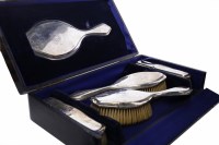 Lot 568 - EDWARDIAN SILVER FIVE PIECE VANITY SET to...