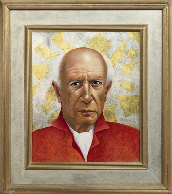 Lot 341 - PORTRAIT OF PABLO PICASSO, A MIXED MEDIA BY KATALIN NEMETHY