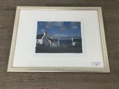 Lot 396 - PORT CHARLOTTE, ISLAY, A PRINT BY IAN GRAY