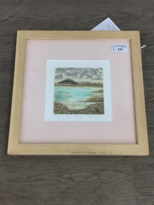Lot 354 - QUIET SHORES, A PRINT BY GAIL KELLY,  ALONG WITH TWO WATERCOLOURS AND A PASTEL ON PAPER