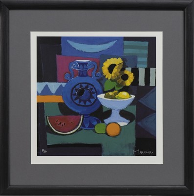 Lot 288 - STILL LIFE TURKISH VASE, A SIGNED LIMITED EDITION PRINT BY JACK MORROCCO