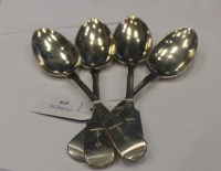 Lot 579 - PART SUITE OF WILLIAM IV SILVER FIDDLE PATTERN...