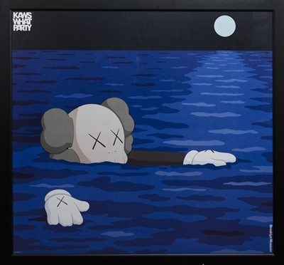 Lot 87 - WHAT PARTY BROOKLYN MUSEUM POSTER, A SCREENPRINT BY KAWS