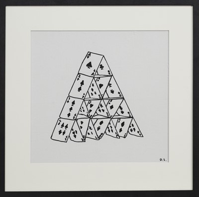 Lot 295 - HOUSE OF CARDS, A PRINT BY DAVID SHRIGLEY