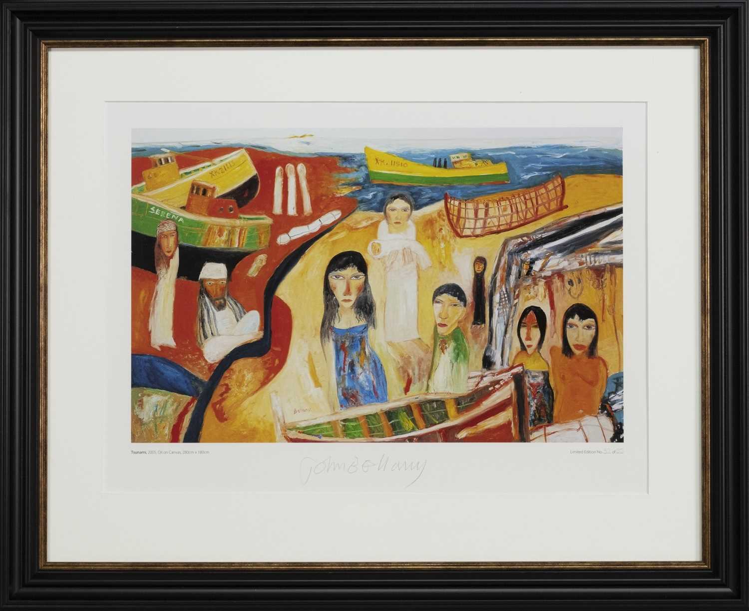 Lot 297 - TSUNAMI, A SIGNED LIMITED EDITION PRINT BY JOHN BELLANY