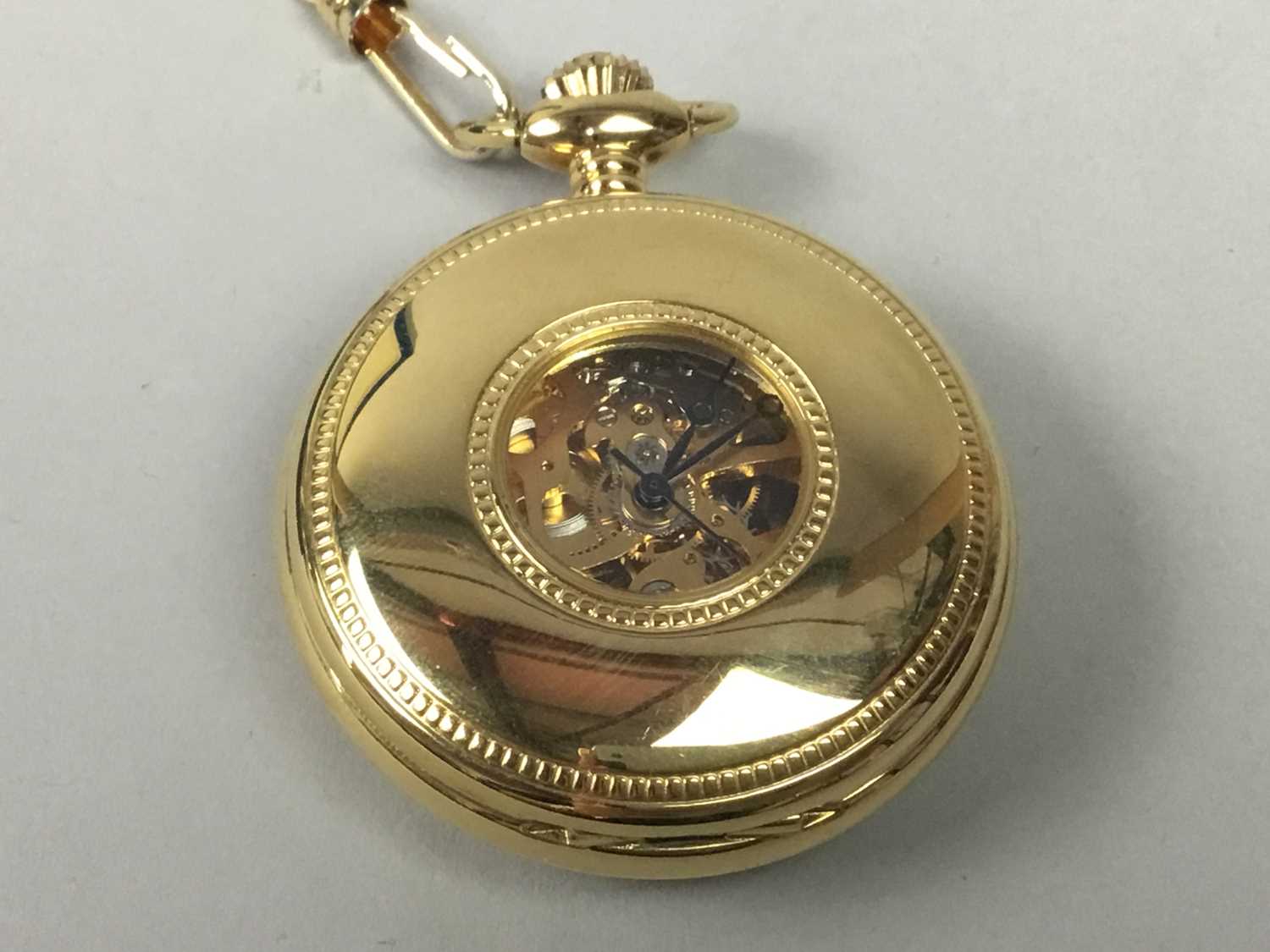 Lot 453 - A ROTARY GOLD PLATED POCKET WATCH