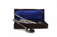 Lot 586 - SET OF EIGHT QUEEN'S PATTERN SILVER TEASPOONS...