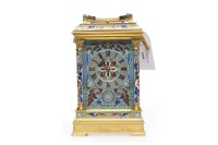 Lot 1009 - 19TH CENTURY FRENCH BRASS AND CHAMPLEVE ENAMEL...