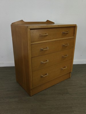 Lot 507 - A G-PLAN FOUR DRAWER CHEST AND A MATCHING TALLBOY