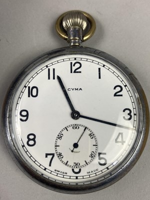 Lot 519 - A CYMA POCKET WATCH, OTHER WATCHES, MEDALS AND MASONIC INTEREST