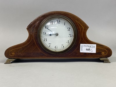 Lot 585 - THREE MANTEL CLOCKS