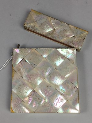 Lot 568 - TWO VICTORIAN MOTHER OF PEARL CARD CASES