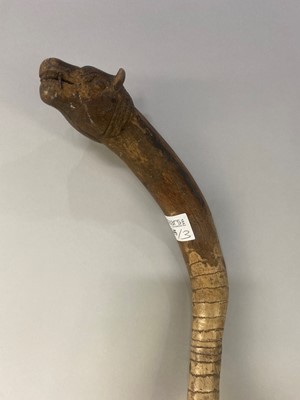 Lot 545 - A MALACCA WALKING STICK AND TWO OTHERS