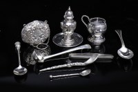Lot 603 - LOT OF SMALL SILVER ITEMS comprising pin dish,...