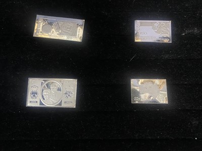 Lot 603 - FOUR SILVER COMMEMORATIVE STAMPS