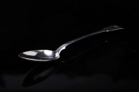 Lot 613 - GEORGE IV SILVER GRAVY SPOON maker James McKay,...