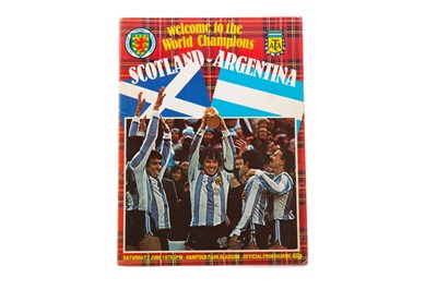 Lot 1504 - SIGNED SCOTLAND VS. ARGENTINA INTERNATIONAL PROGRAMME
