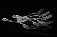 Lot 615 - SET OF SIX EARLY VICTORIAN KING'S PATTERN...