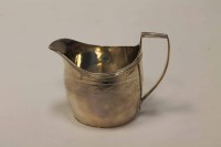 Lot 618 - GEORGE III SILVER CREAM JUG maker David &...