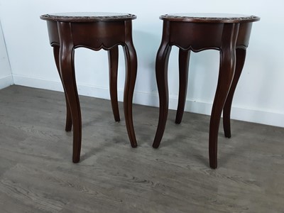 Lot 67 - A PAIR OF CARVED CIRCULAR TABLES