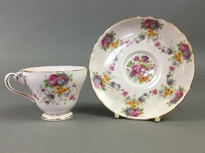 Lot 172 - A HARLEQUIN SET OF FOUR CUPS, SAUCERS AND SIDE PLATES AND OTHER TEA WARE