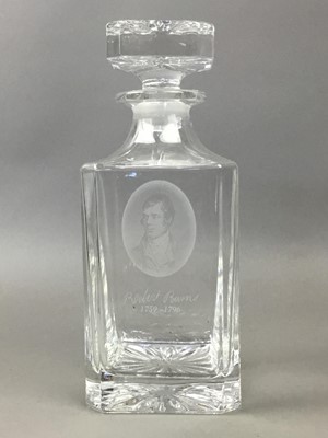 Lot 211 - TWO BOXED DECANTERS, TUMBLERS AND A DRAM GLASS