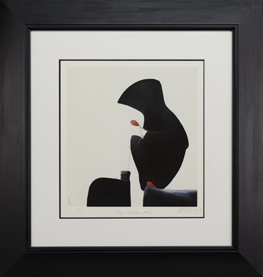 Lot 352 - SHE LOVES ME, A SIGNED LIMITED EDITION PRINT BY MACKENZIE THORPE