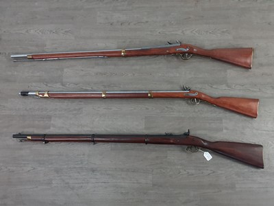 Lot 269 - A LOT OF THREE REPRODUCTION FLINTOCK MUSKETS
