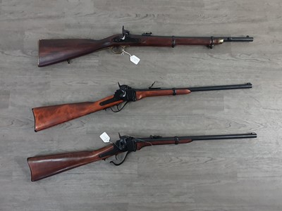 Lot 271 - THREE REPRODUCTION PERCUSSION RIFLES