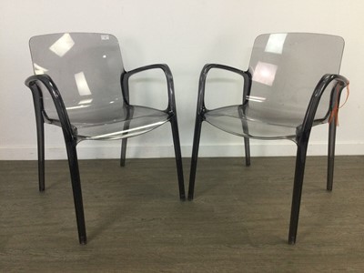 Lot 367 - A PAIR OF ITALIAN DINING CHAIRS BY CASPRINI TIFFANY FOR MARCELLO ZILIANI