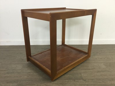 Lot 368 - A MID-CENTURY TEAK TWO TIER TROLLEY