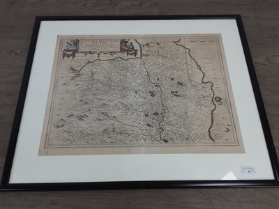 Lot 83 - A FRAMED MAP OF GLASGOW AND ANOTHER OF LANARKSHIRE