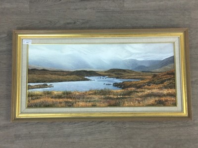 Lot 399 - RIVER BA, RANNOCH MOOR, AN OIL BY IAN MCNAB