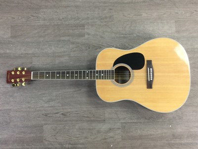 Lot 96 - A VALENCIA ALECTRIC ACOUSTIC GUITAR, ALONG WITH ANOTHER