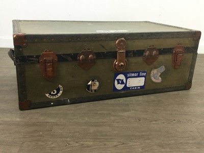 Lot 401 - A LOT OF TWO VINTAGE CABIN TRUNKS